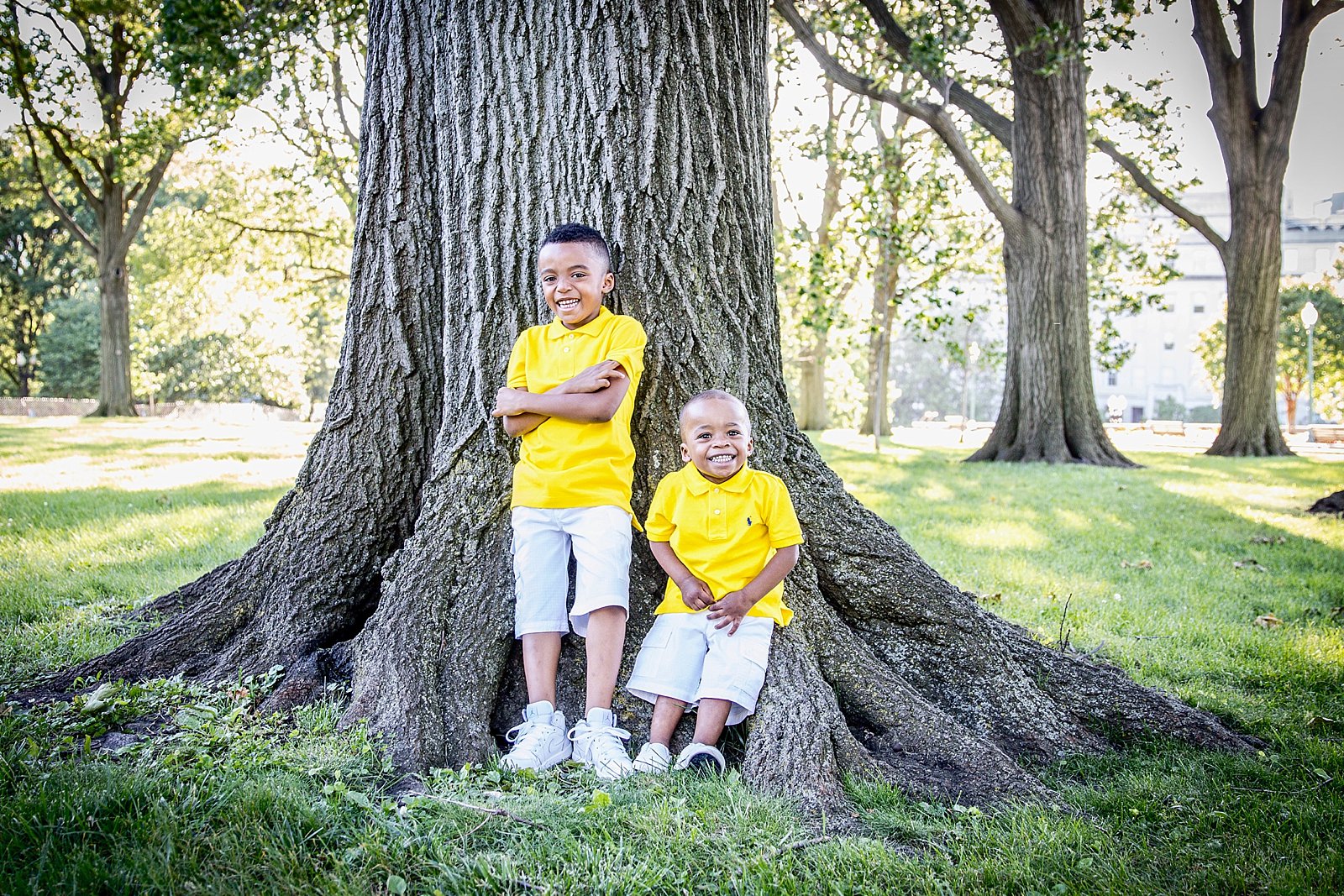 brothers during family portraits with Damien Carter Photography