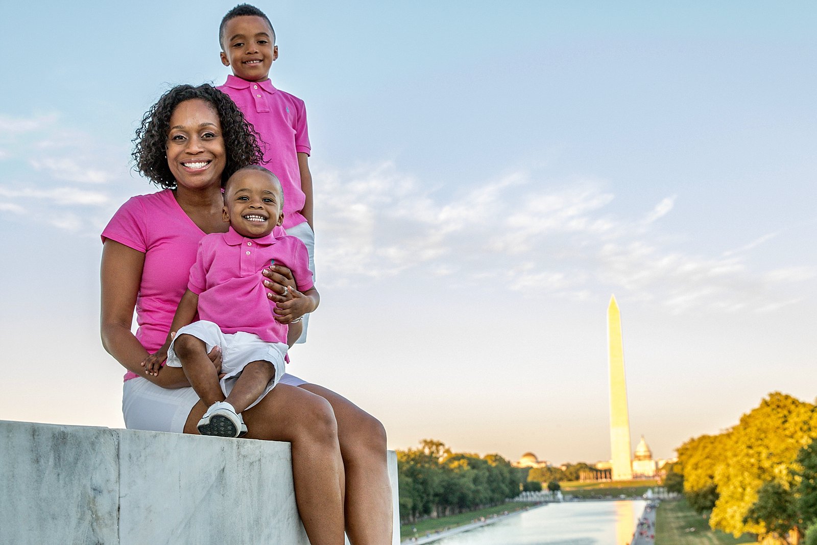 DC family portraits by Washington Monument with Damien Carter Photography