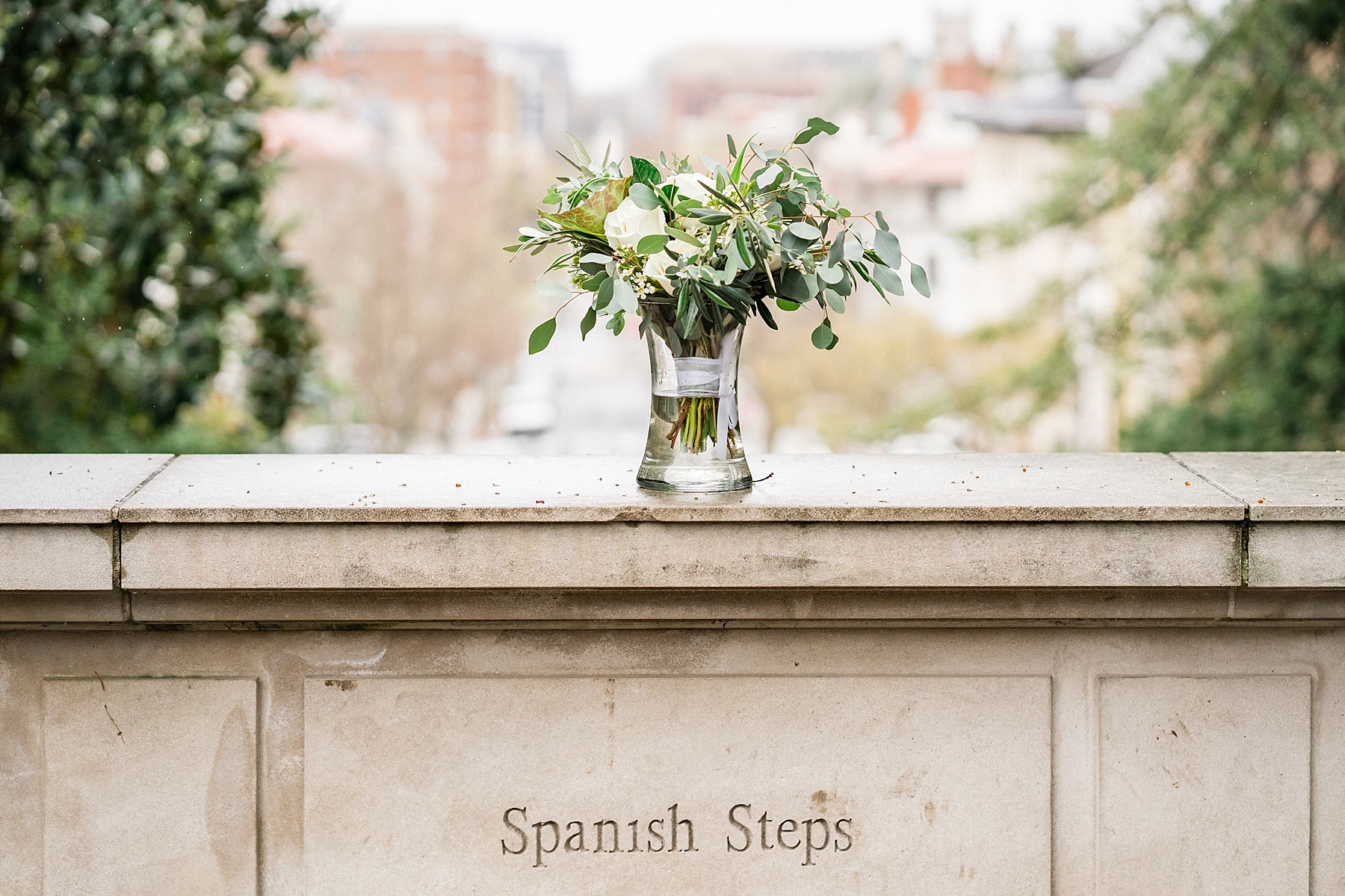 Spanish Steps elopement in DC photographed by Damien Carter Photography